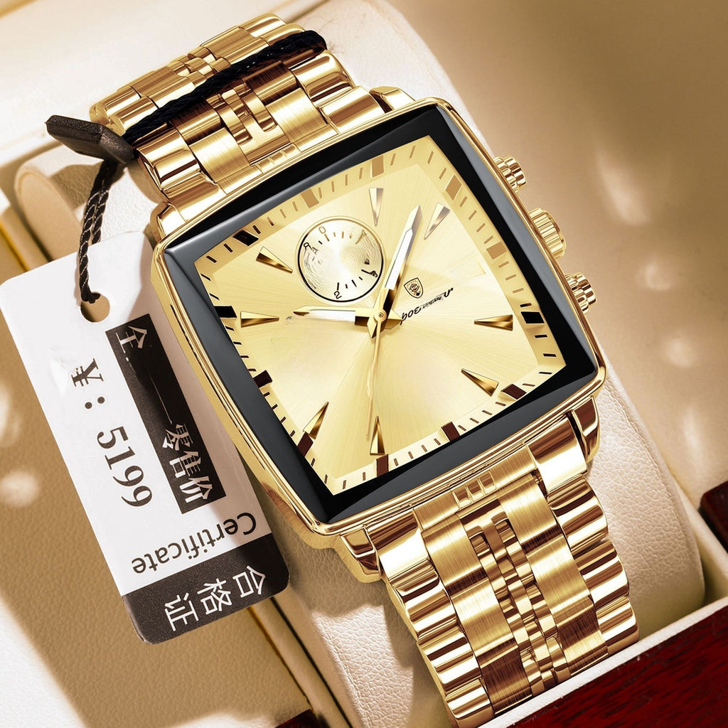 Multifunctional business square men's watch