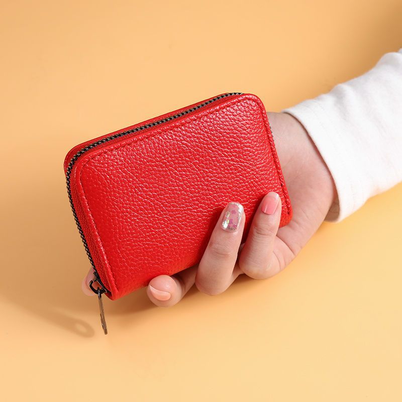 Multi Slot Card Holder with Zipper Closure