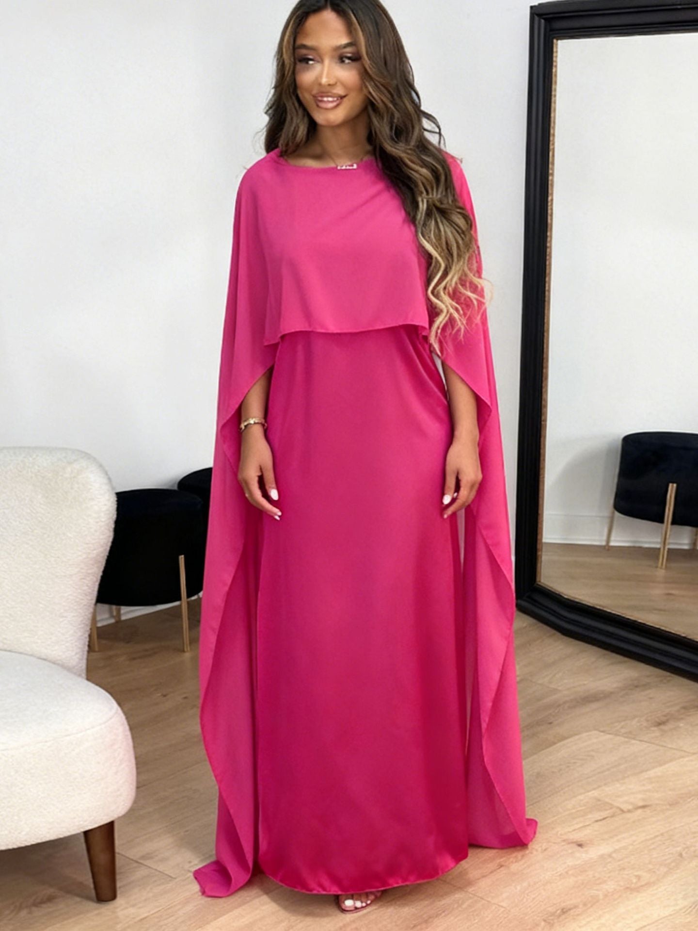 Elegant Chiffon Pleated Dress