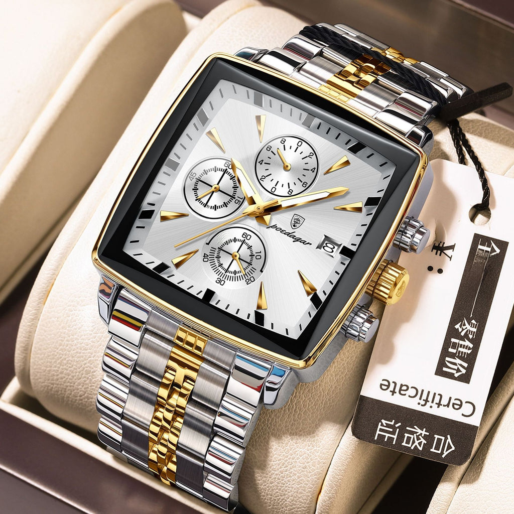 Multifunctional business square men's watch