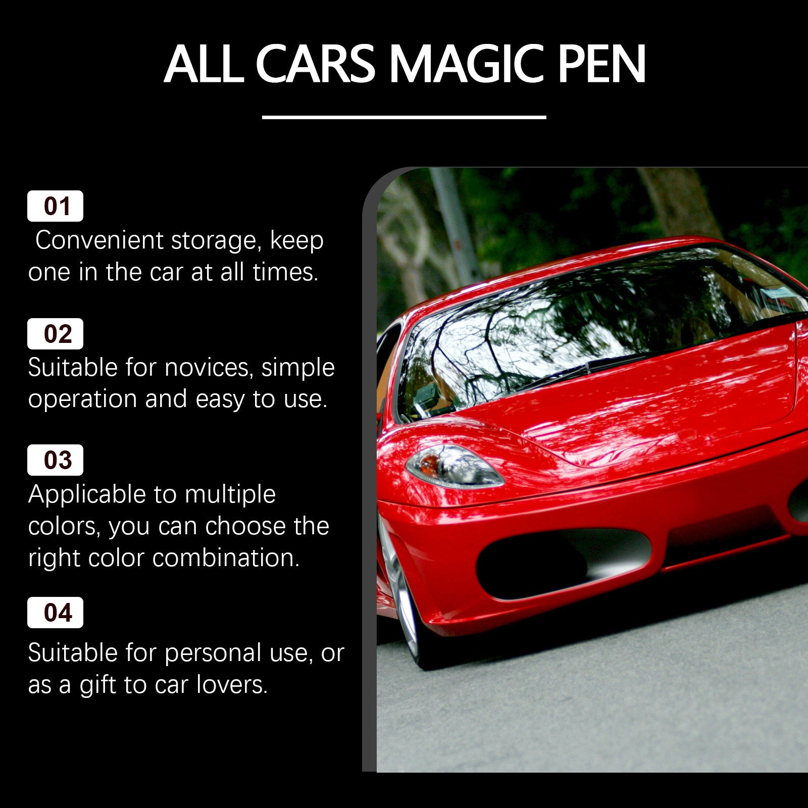 Car Scratch Care Pen Car Paint Scratch Repair Renovation Polishing Color Touch up